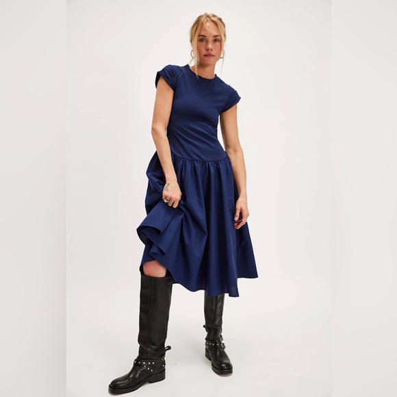Free People Dresses & Skirts - NWOT Free People Afternoon Elegance Midi Drop Waist Dress Size Medium